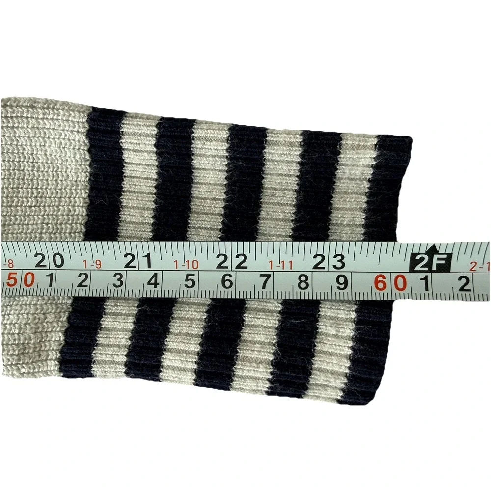 Talbots T by Talbots Navy Gray Open Front Cardigan Size M Luxury Nautical Vacay - Picture 8 of 10